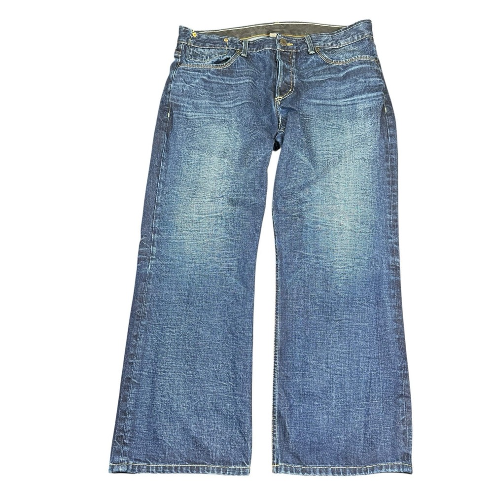 Armani Exchange Jeans 36x30 Men's Wide Leg Baggy Designer VTG Denim Y2K Med Wash